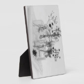 四ボトル白花 フォトプラーク (側面)