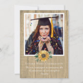 四モダンコラージュひまわり卒業 案内状 (裏面)