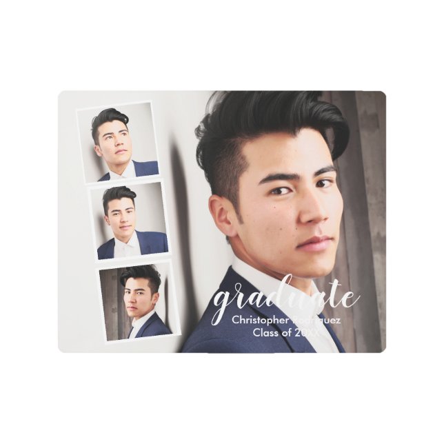 四モダン写真卒業 メタルプリント (正面)