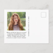 四モダン写真卒業 案内ポストカード (裏面)