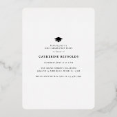 四モダン写真卒業 箔招待状 (裏面)