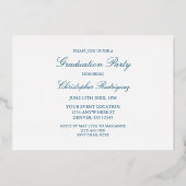 四モダン写真卒業 箔招待状 (裏面)