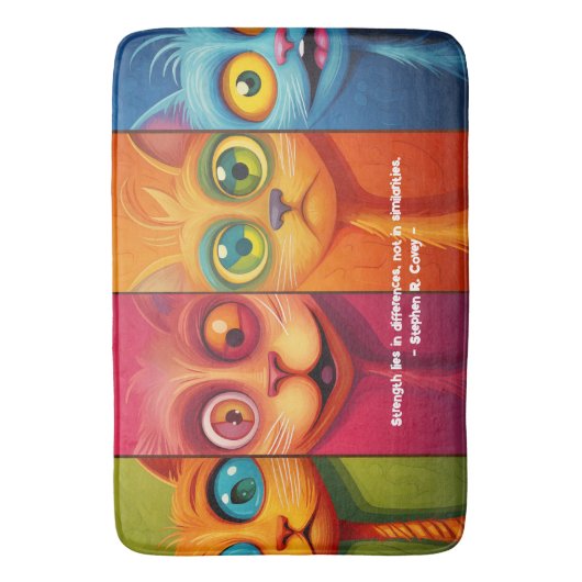 四ユニーク匹 バスマット (正面縦)