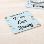 四不気味生誕日 スクエアペーパーコースター (アングル)