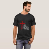 四与えキリスト教十字架 Tシャツ (正面フル)