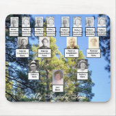 四世代の松の木の木の写真 マウスパッド (正面)