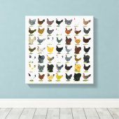 四九チキンヘン キャンバスプリント (インサイチュ (ウッドフロア))