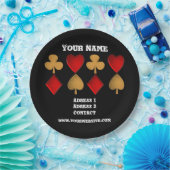 四人がスーツを着パーソナライズされたた ペーパープレート (パーティー)