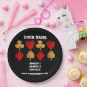 四人がスーツを着パーソナライズされたた ペーパープレート (パーティー)