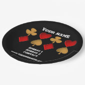 四人がスーツを着パーソナライズされたた ペーパープレート (アングル)