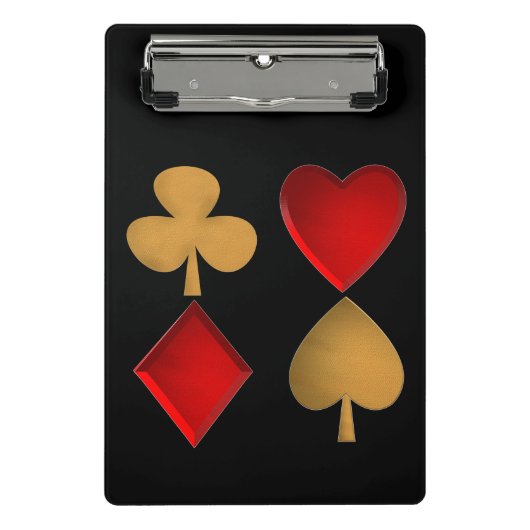 四人がスーツを着パーソナライズされたた ミニクリップボード (正面)