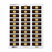 四人がスーツを着パーソナライズされたた ラベル (フルシート)