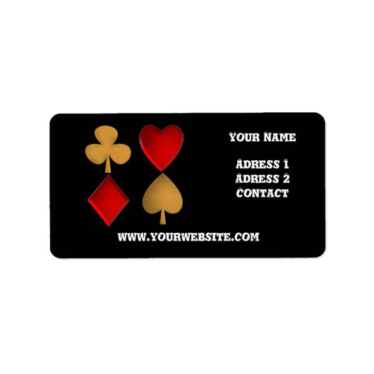 四人がスーツを着パーソナライズされたた ラベル (正面)