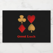 四人がスーツを着パーソナライズされたた リキュールボトルラベル (シングルラベル)