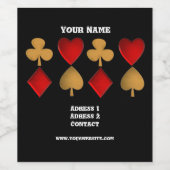 四人がスーツを着パーソナライズされたた ワインラベル (シングルラベル)