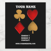 四人がスーツを着パーソナライズされたた ワインラベル (シングルラベル)