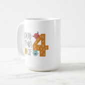 四人の子の自慢の母 コーヒーマグカップ (正面左)