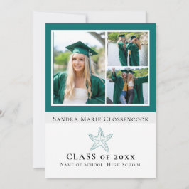 四写真コラージュ航海のヒトデ科 案内状