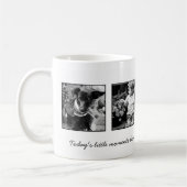 四写真テンプレート パーソナライズされた コーヒーマグカップ (左)