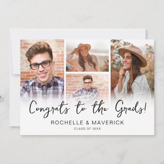 四写真共同卒業 招待状 (正面)