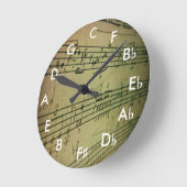 四分の一の時計の円 ラウンド壁時計 (傾斜)