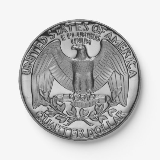 四分の一紙皿の尾 ペーパープレート (正面)