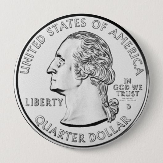 四分の一 缶バッジ (正面)