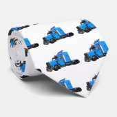 四分の三の眺めの淡いブルーの半トラック ネクタイ (ロール)