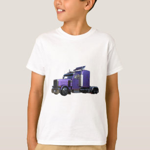 四分の三の眺めの金属半紫色のトラック Tシャツ