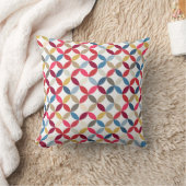 四分の円パターはっきりしたンカラーミックス枕 クッション (ブランケット)