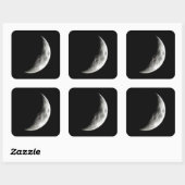 四分の月月惑星地球 スクエアシール (シート)