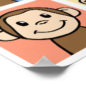 四匹のサル ポスター (角)
