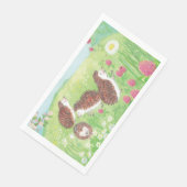 四匹の小さなハリネズミが草原に (コーナー)