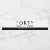 四十の誕生日パーティー ペットボトルラベル (シングルラベル)