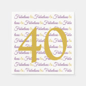 四十エレガント歳パーティー スタンダードカクテルナプキン (正面)