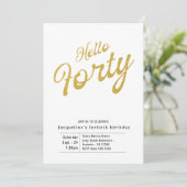 四十モダン白金ゴールド40歳 招待状 (スタンド正面)