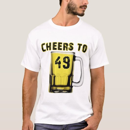 四十九への応援。 誕生日 Tシャツ (正面)