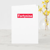 四十九歳おもしろい四十九歳 カード (黄色い花)