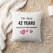 四十二結婚周年おもしろい記念品 クッション (ブランケット)