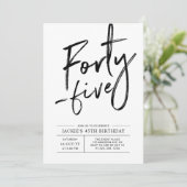 四十五 |第モダン45回の誕生日パーティーへの招待 招待状 (スタンド正面)