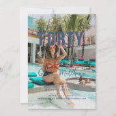 四十人の声を掛ける | 40th誕生日パーティー 招待状 (正面)