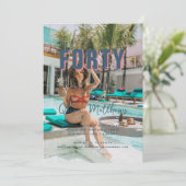 四十人の声を掛ける | 40th誕生日パーティー 招待状 (スタンド正面)