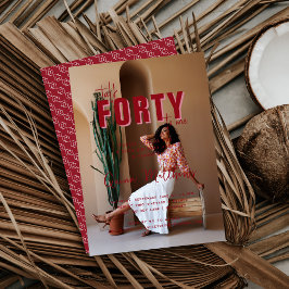 四十人の声を掛ける | 40th誕生日パーティー 招待状