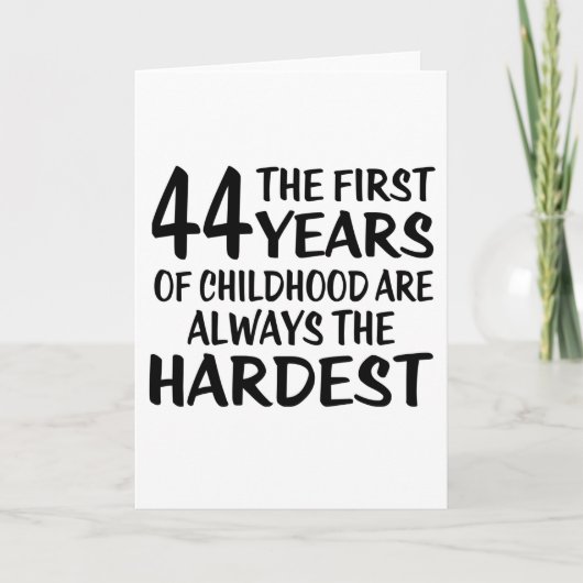 四十四一年目誕生日デザイン カード (正面)