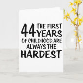 四十四一年目誕生日デザイン カード (黄色い花)