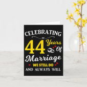 四十四周年結婚記念 カード (黄色い花)