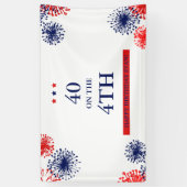 四十7月4日誕生日花火カスタム大会 横断幕 (縦)