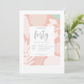 四十 |エレガント誕生日パーティの招待状 招待状 (スタンド正面)