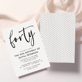 四十 | 第40回モダン白黒バースデーパーティー 招待状