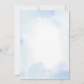 四十 | 40th誕生日パーティーブルーウォーター色 招待状 (裏面)